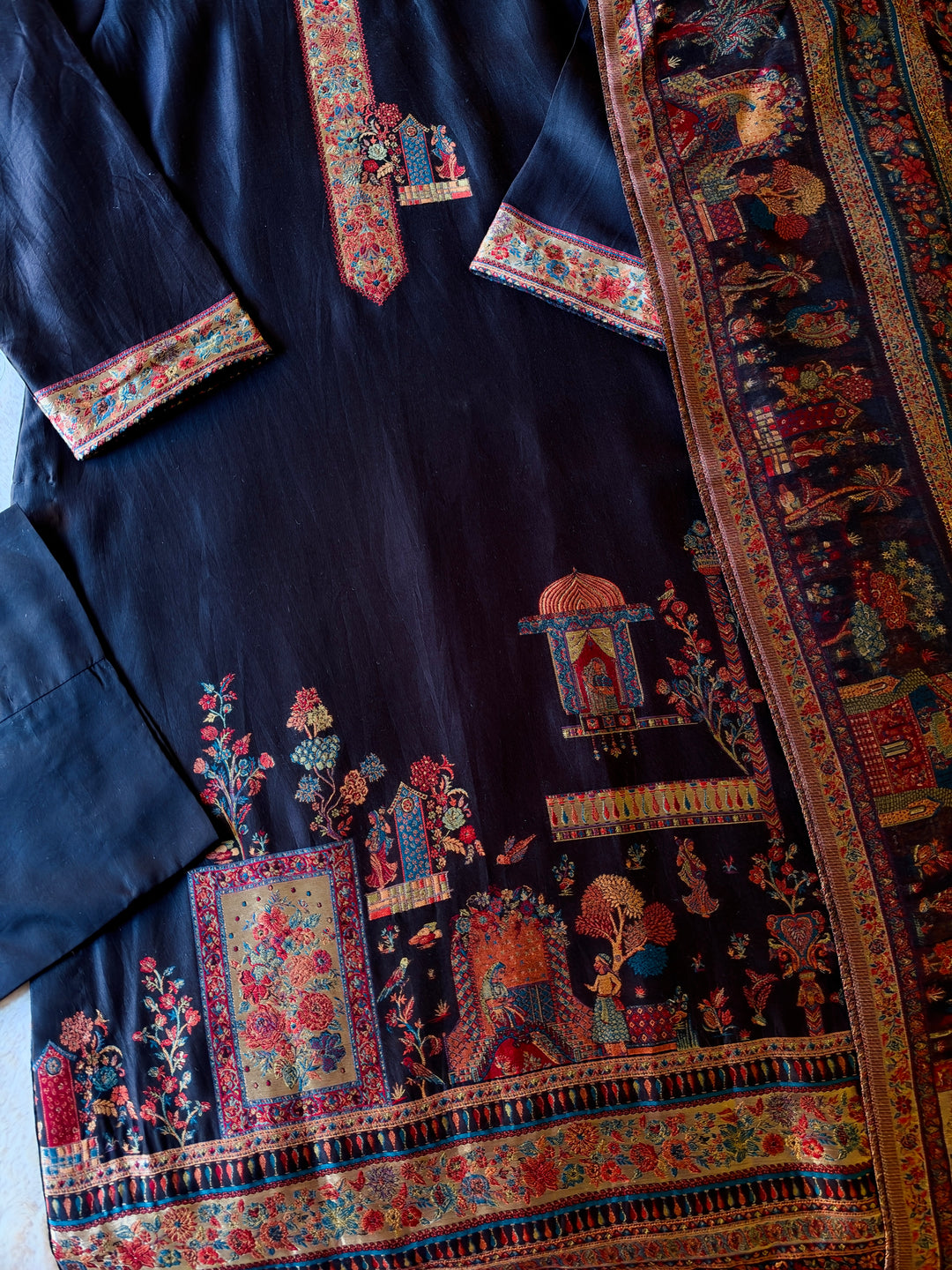KHANI WOVEN PURE SILK SUIT KNSF03