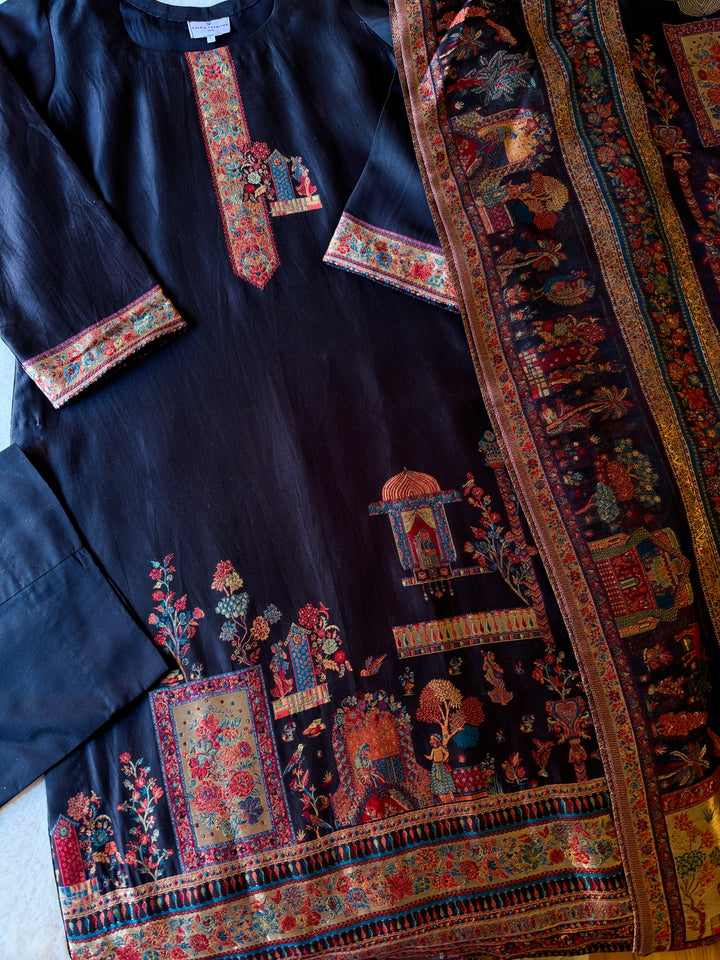 KHANI WOVEN PURE SILK SUIT KNSF03