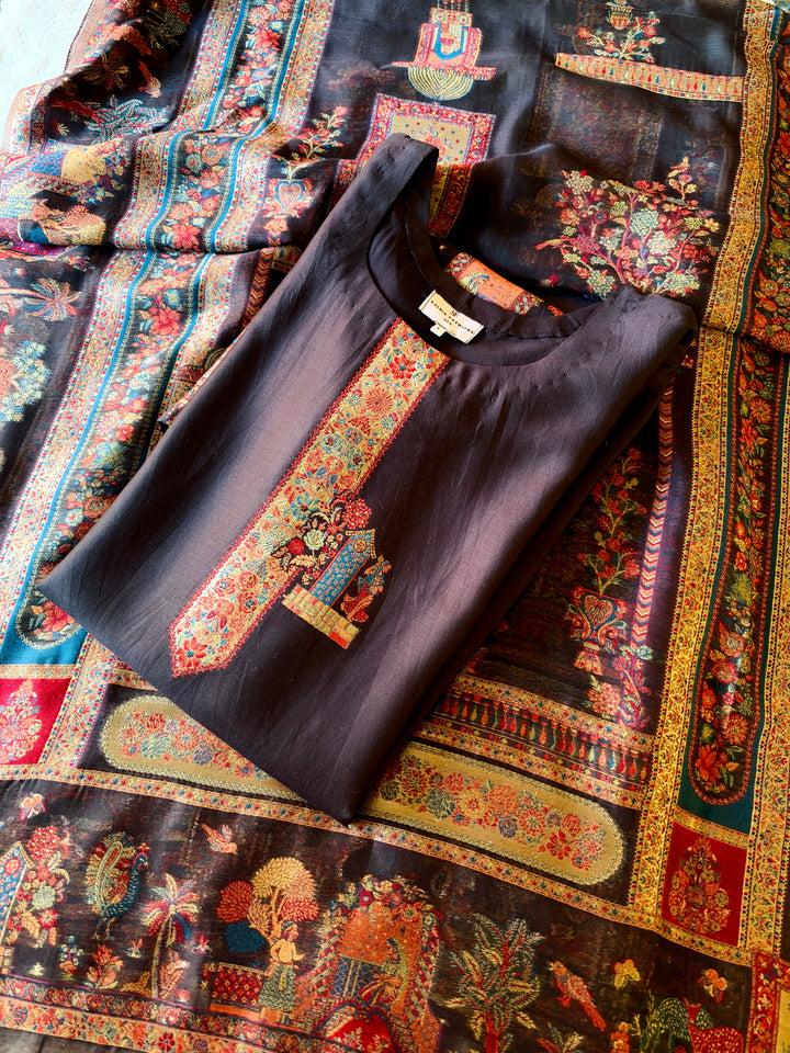 KHANI WOVEN PURE SILK SUIT KNSF03
