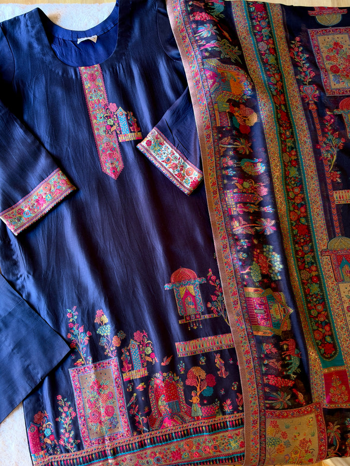 KHANI WOVEN PURE SILK SUIT KNSF01