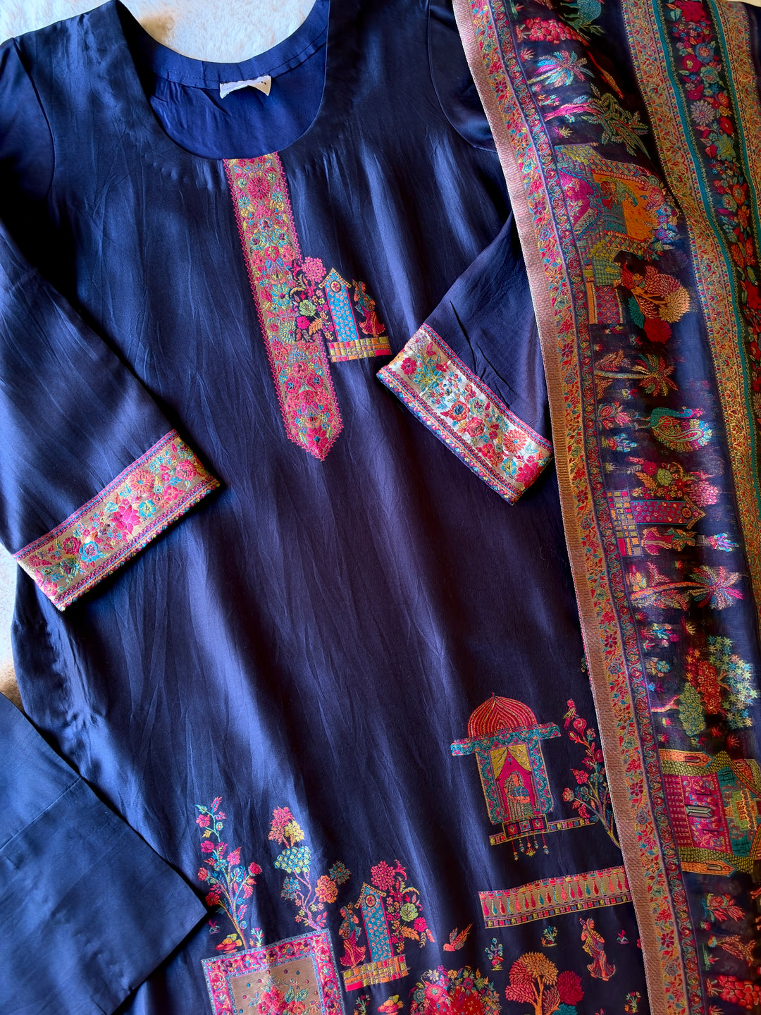KHANI WOVEN PURE SILK SUIT KNSF01