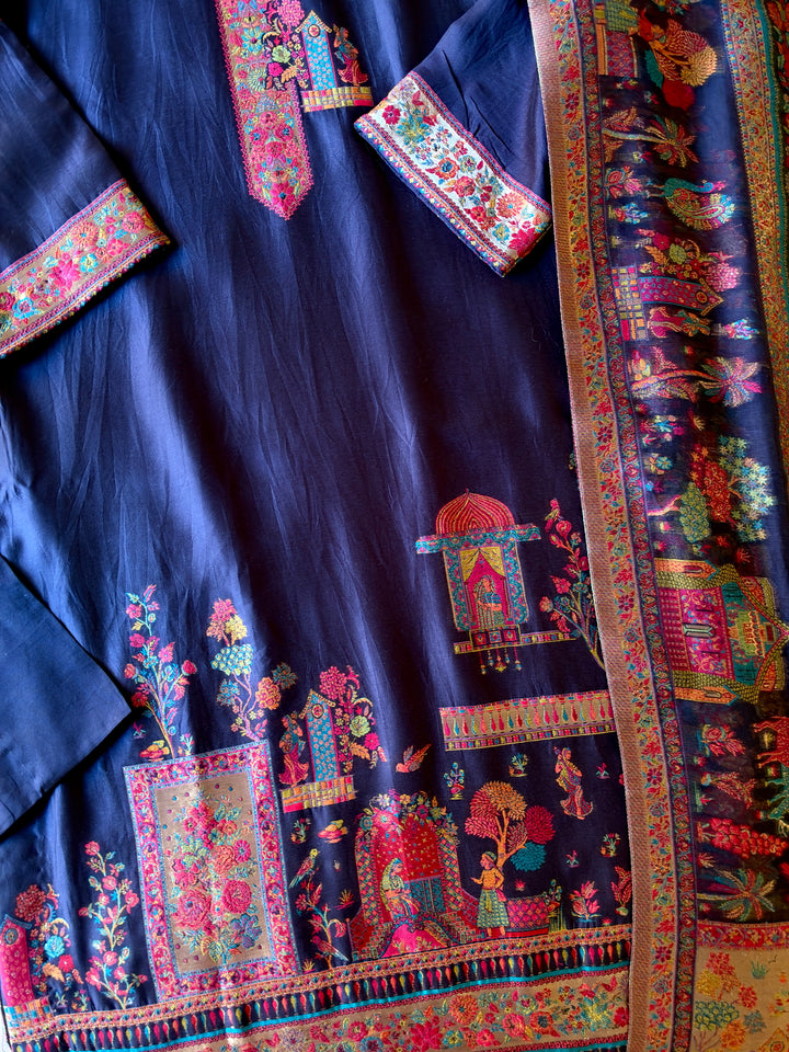 KHANI WOVEN PURE SILK SUIT KNSF01
