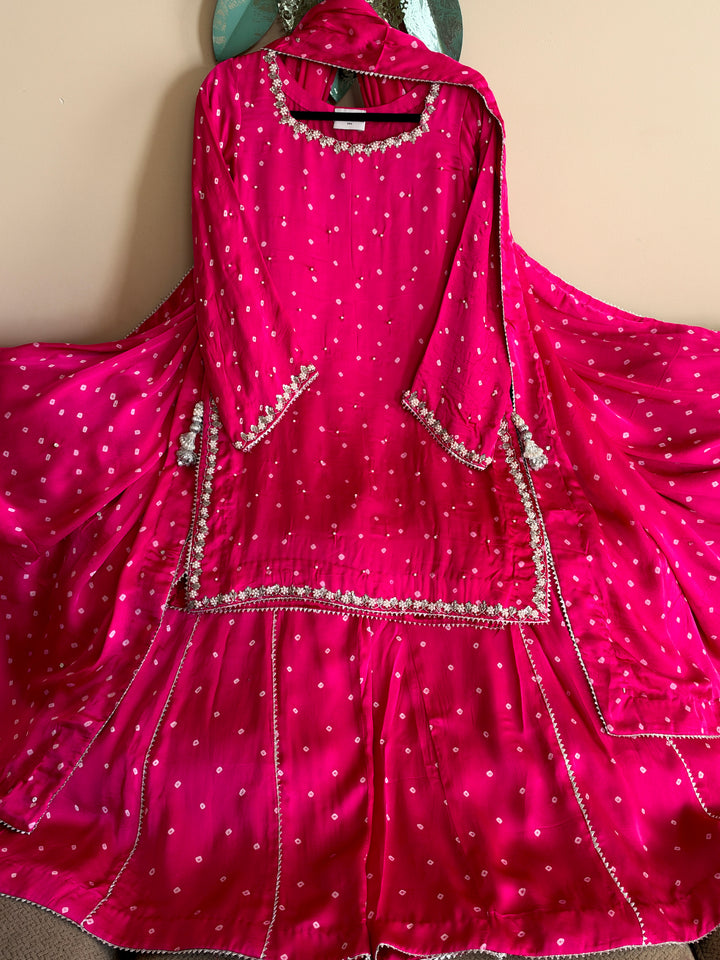 CHUNRI PURE CHARMEUSE SILK SHARARA SUIT SFSH04