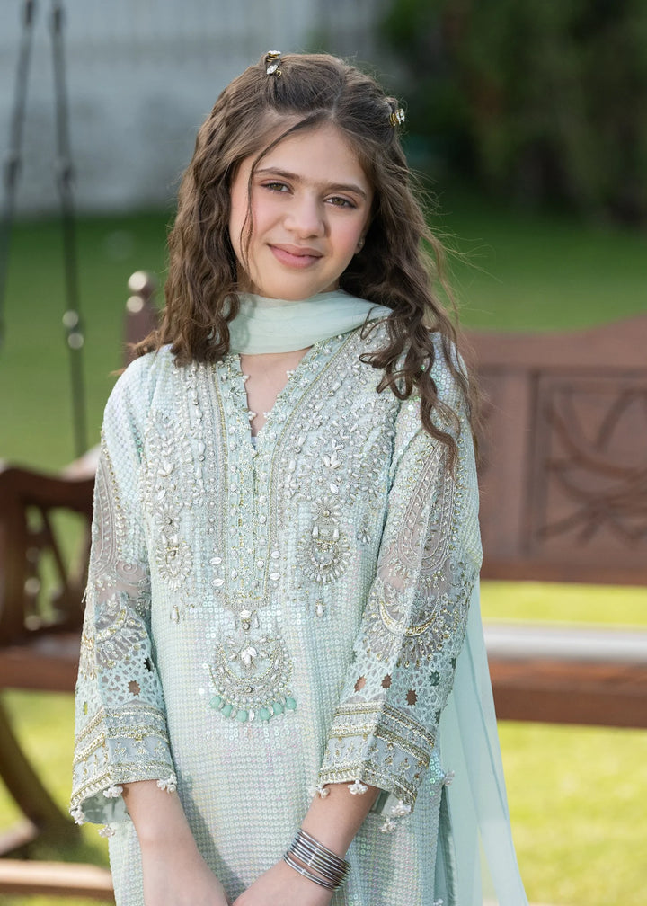 EMBROIDERED CHIFFON KIDS 3-PC SUIT ALKD07