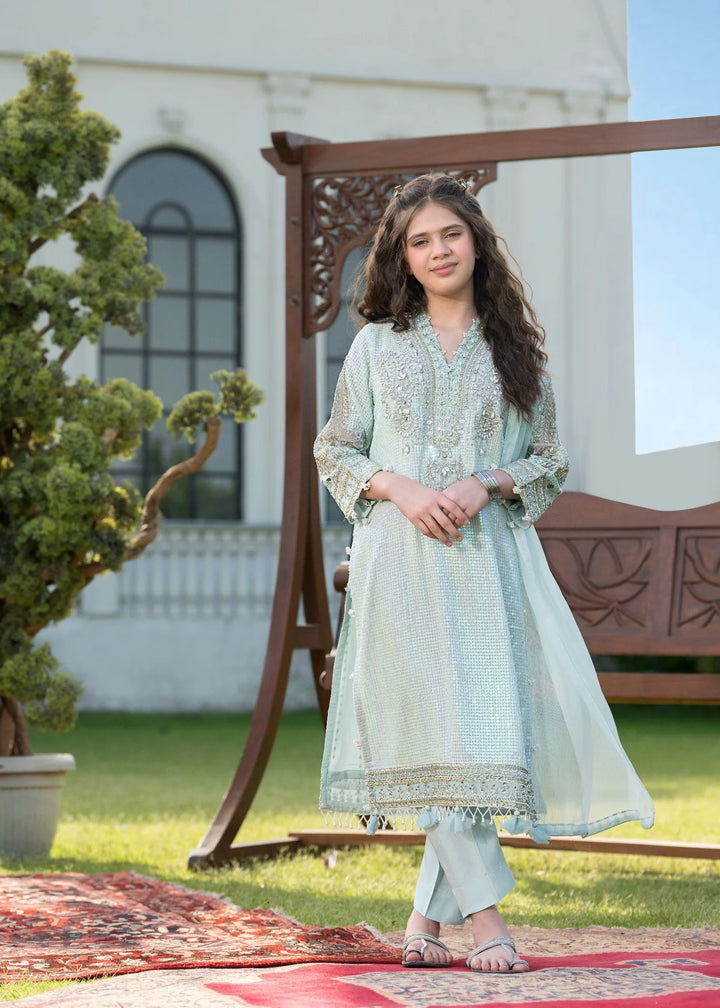EMBROIDERED CHIFFON KIDS 3-PC SUIT ALKD07