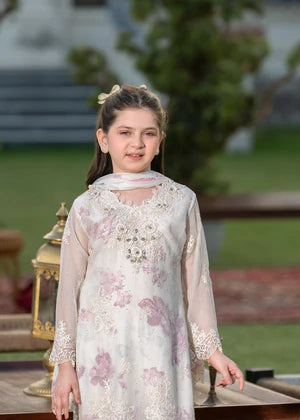 EMBROIDERED CHIFFON KIDS 3-PC SUIT ALKD05