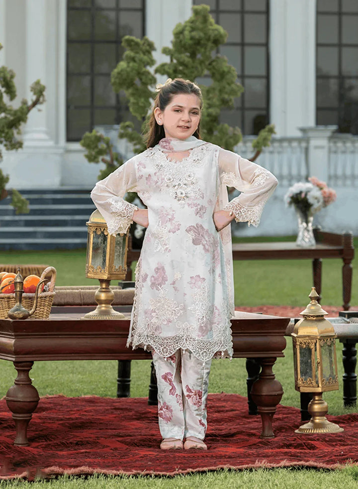 EMBROIDERED CHIFFON KIDS 3-PC SUIT ALKD05