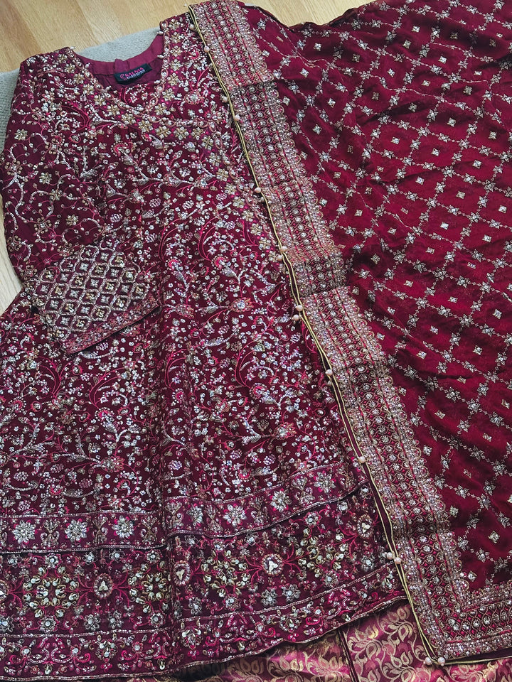 EXQUSITE CHIFFON GHARARA  PARTYWEAR ALPW106