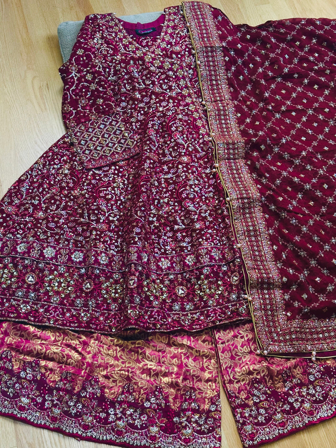 EXQUSITE CHIFFON GHARARA  PARTYWEAR ALPW106