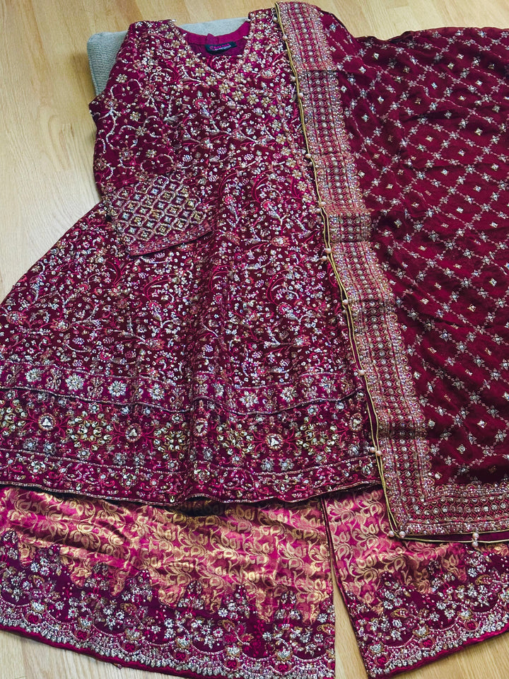 EXQUSITE CHIFFON GHARARA  PARTYWEAR ALPW106