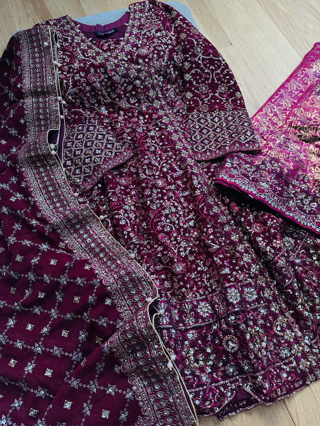 EXQUSITE CHIFFON GHARARA  PARTYWEAR ALPW106