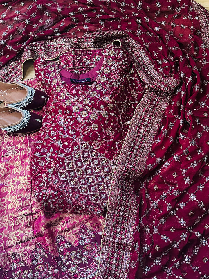 EXQUSITE CHIFFON GHARARA  PARTYWEAR ALPW106
