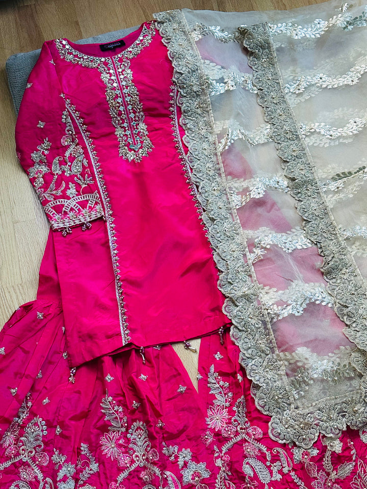 EXQUSITE SILK GHARARA  PARTYWEAR ALPW105
