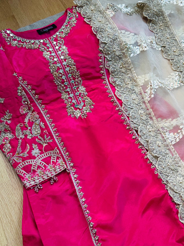 EXQUSITE SILK GHARARA  PARTYWEAR ALPW105