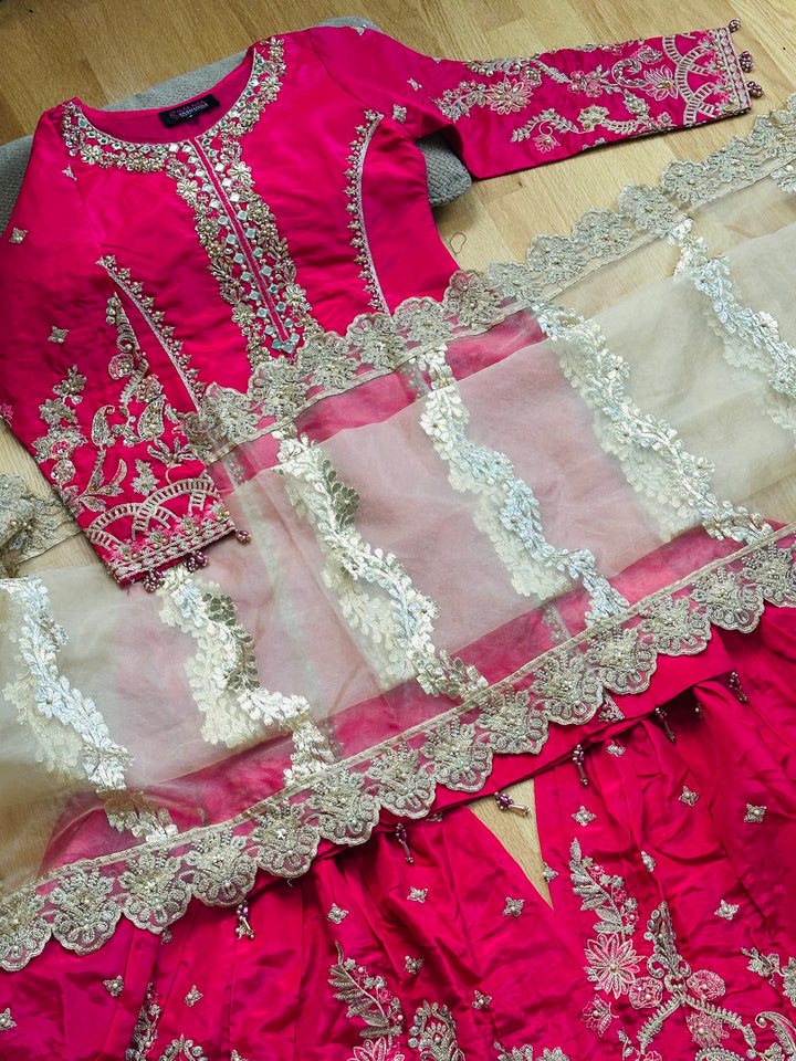 EXQUSITE SILK GHARARA  PARTYWEAR ALPW105