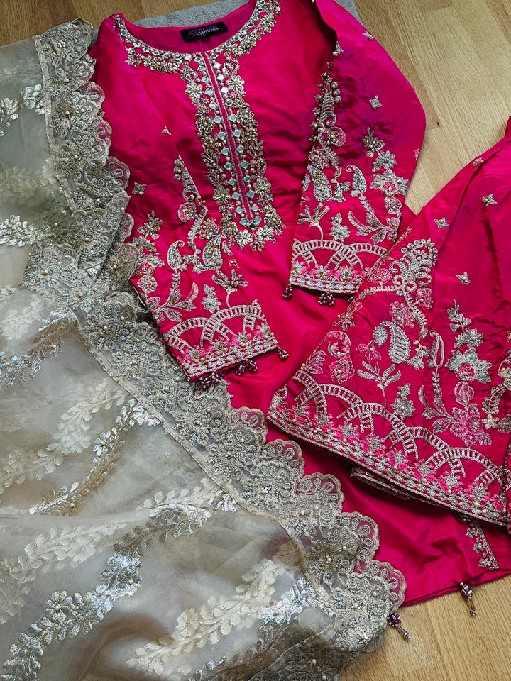 EXQUSITE SILK GHARARA  PARTYWEAR ALPW105