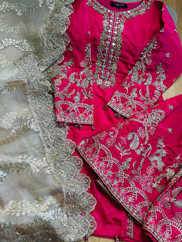EXQUSITE SILK GHARARA  PARTYWEAR ALPW105