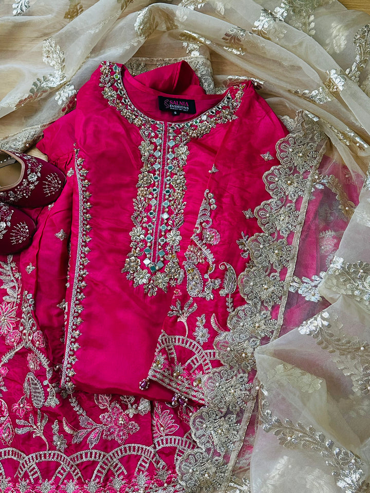 EXQUSITE SILK GHARARA  PARTYWEAR ALPW105