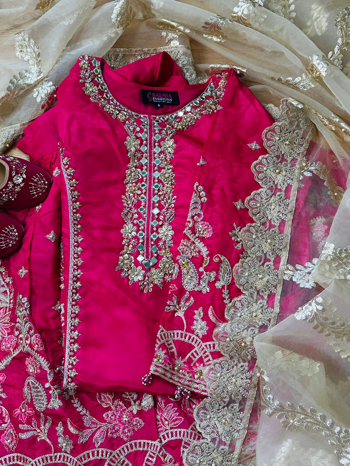 EXQUSITE SILK GHARARA  PARTYWEAR ALPW105