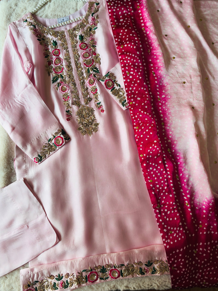 CUSTOM SERIES PURE SILK CHUNRI SUITS CHSF10