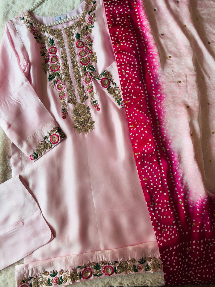 CUSTOM SERIES PURE SILK CHUNRI SUITS CHSF10