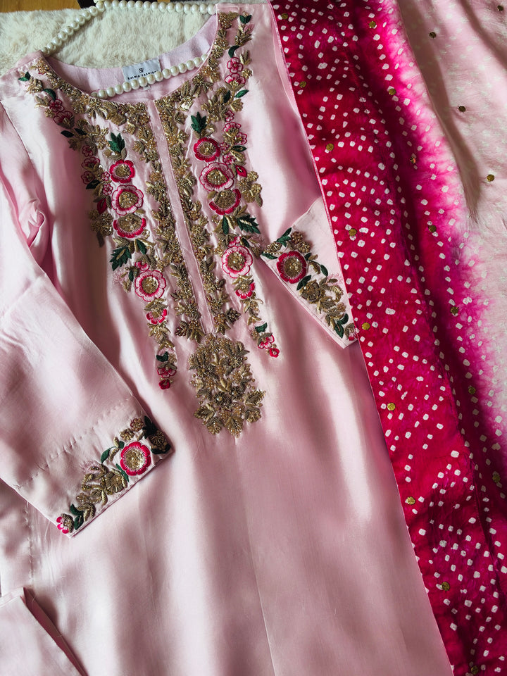 CUSTOM SERIES PURE SILK CHUNRI SUITS CHSF10