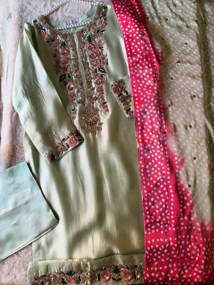 CUSTOM SERIES PURE SILK CHUNRI SUITS CHSF11