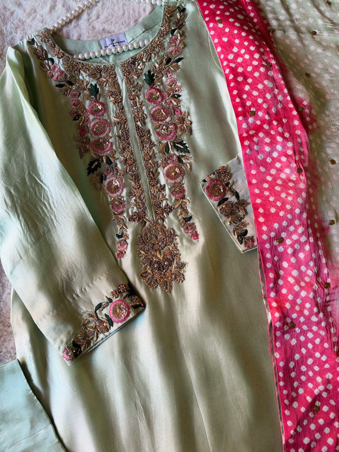 CUSTOM SERIES PURE SILK CHUNRI SUITS CHSF11
