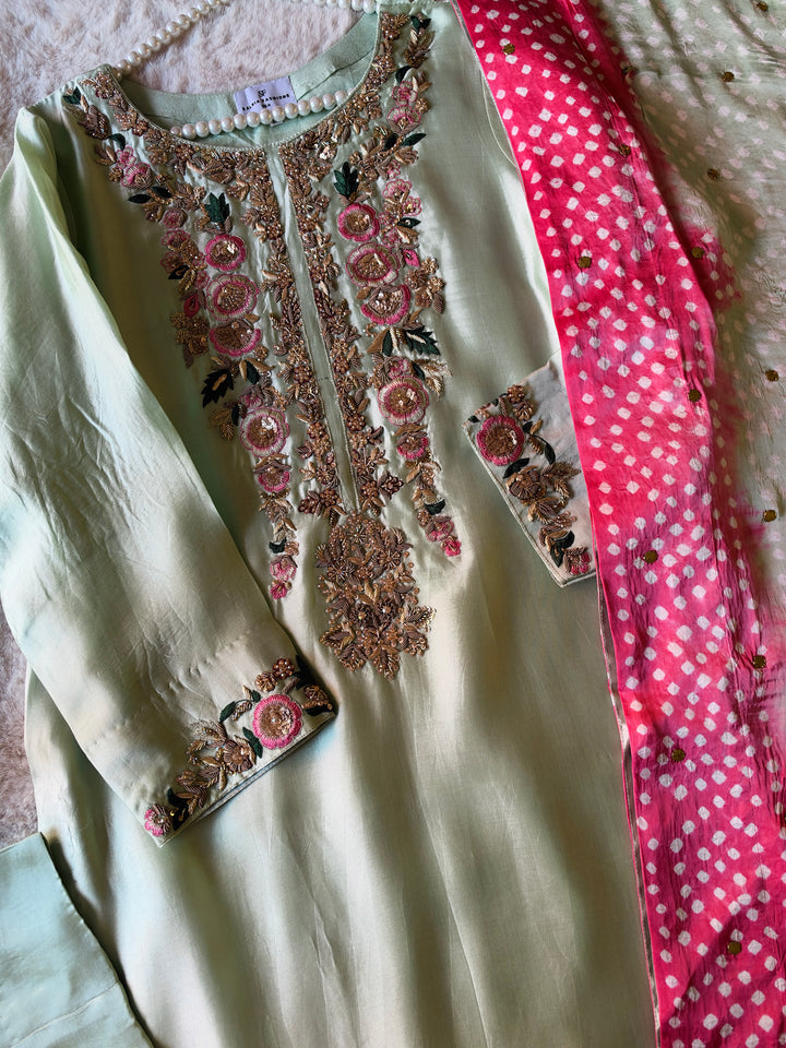 CUSTOM SERIES PURE SILK CHUNRI SUITS CHSF11