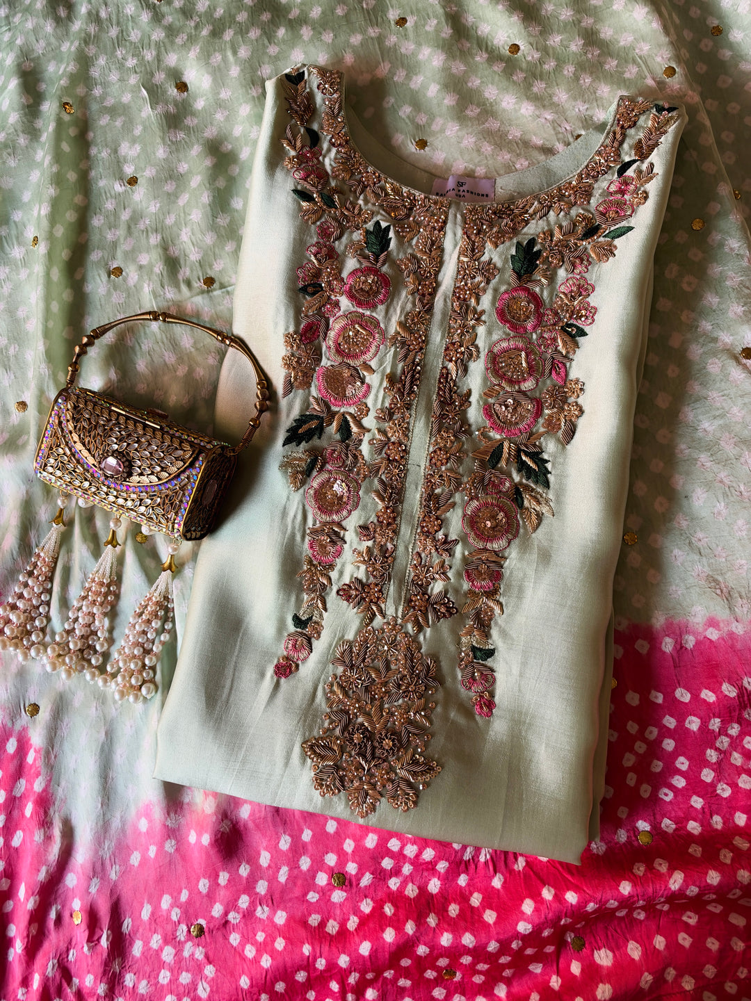 CUSTOM SERIES PURE SILK CHUNRI SUITS CHSF11