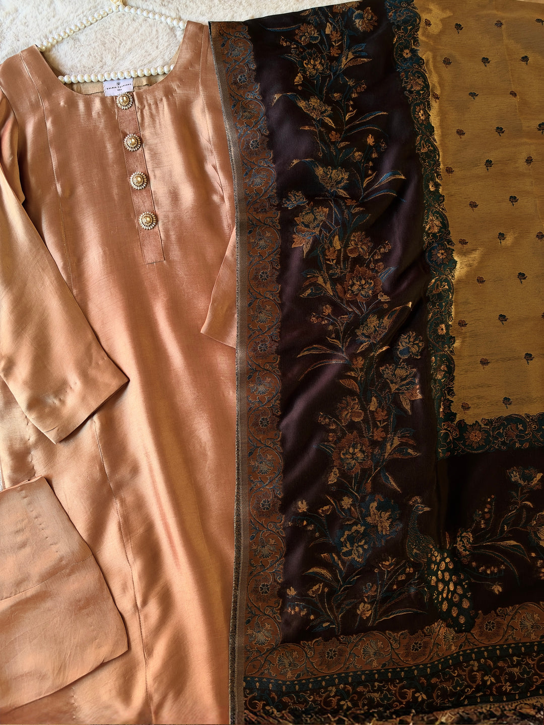 KHANI WOVEN PURE MOONLIGHT SHAWL SET KHMN04
