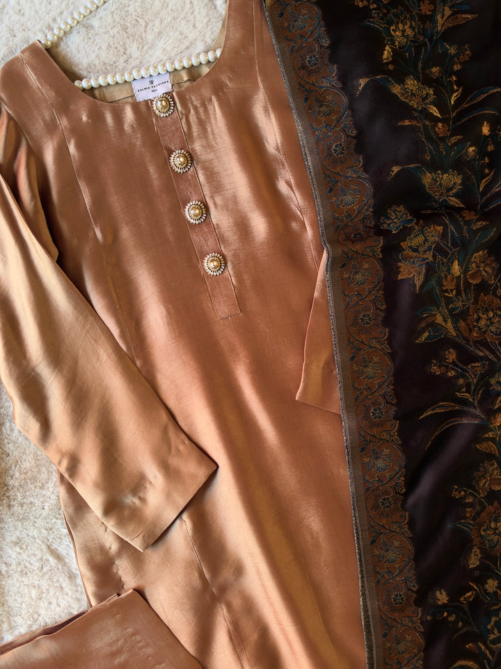 KHANI WOVEN PURE MOONLIGHT SHAWL SET KHMN04