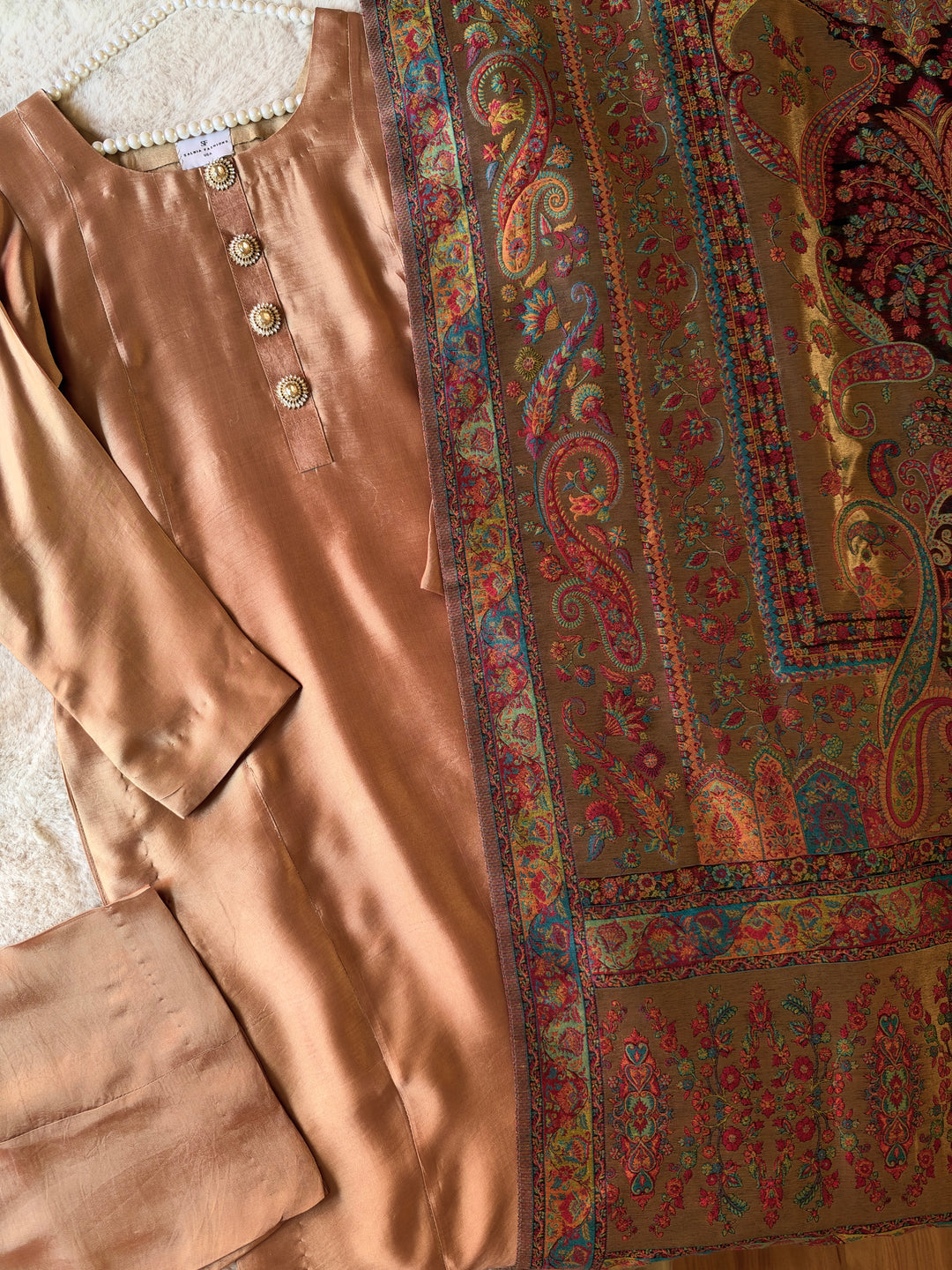KHANI WOVEN PURE MOONLIGHT SHAWL SET KHMN08