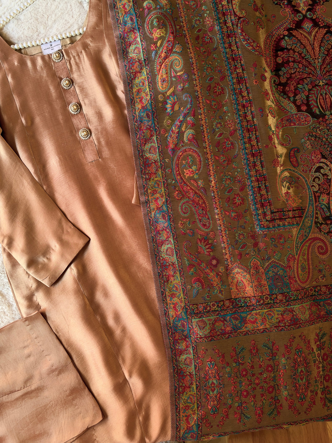 KHANI WOVEN PURE MOONLIGHT SHAWL SET KHMN08