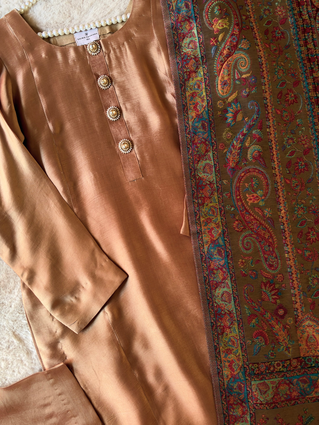 KHANI WOVEN PURE MOONLIGHT SHAWL SET KHMN08