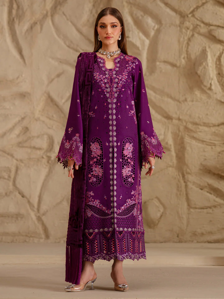 EMBROIDERED LINEN SUIT WITH PALACHI DUPATTA PLSF02
