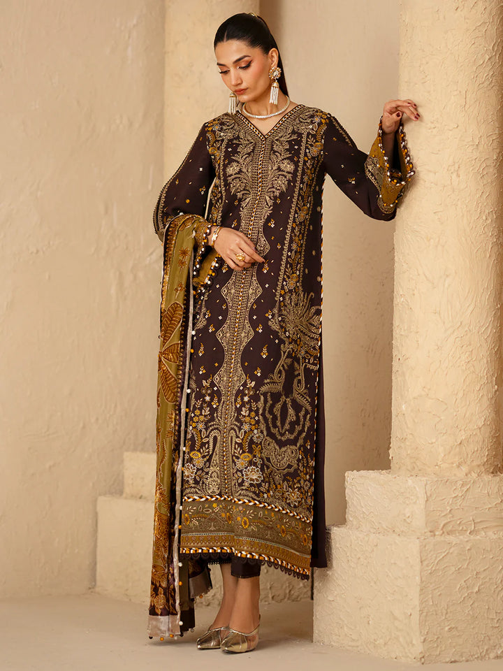 EMBROIDERED LINEN SUIT WITH PALACHI DUPATTA PLSF04