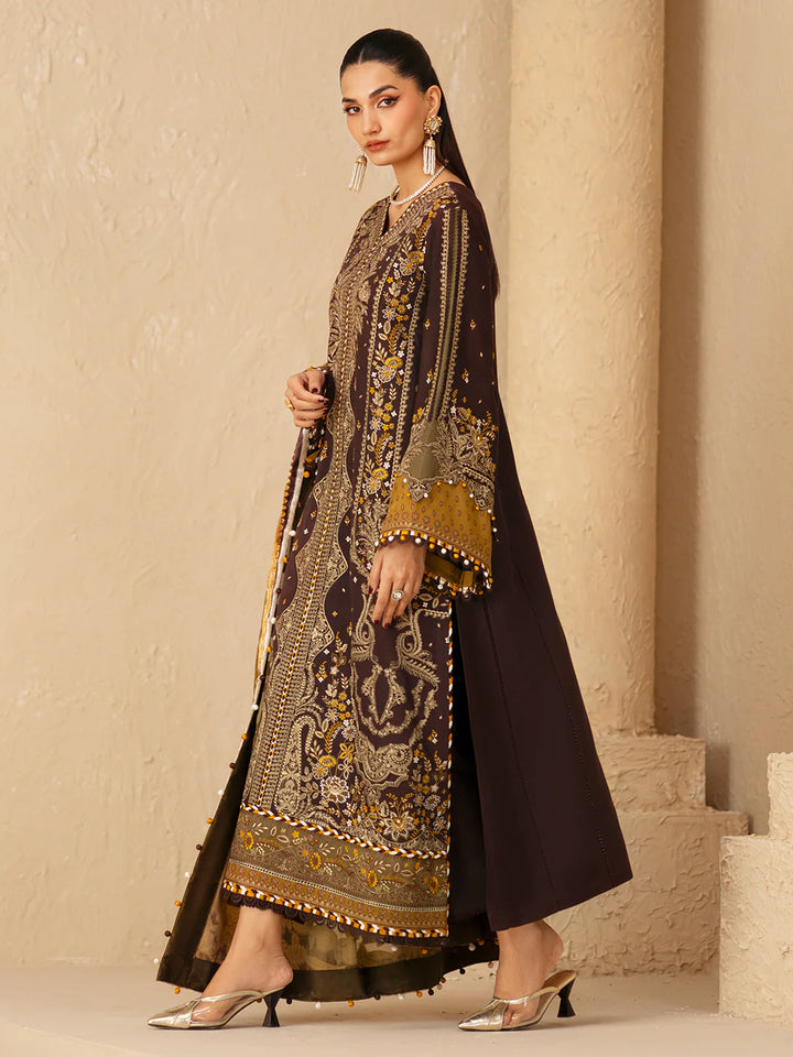 EMBROIDERED LINEN SUIT WITH PALACHI DUPATTA PLSF04
