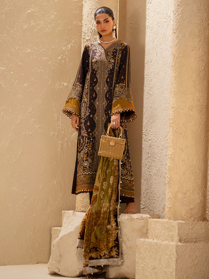 EMBROIDERED LINEN SUIT WITH PALACHI DUPATTA PLSF04