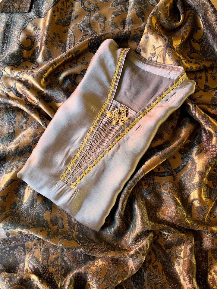 KHANI WOVEN PURE MOONLIGHT SHAWL SET KHMN05