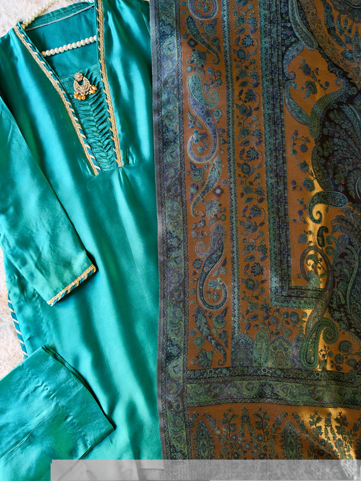 KHANI WOVEN PURE MOONLIGHT SHAWL SET KHMN03