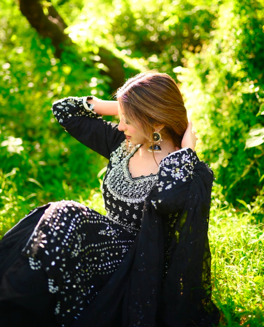 EXQUSITE SILK GHARARA  PARTYWEAR ALPW108