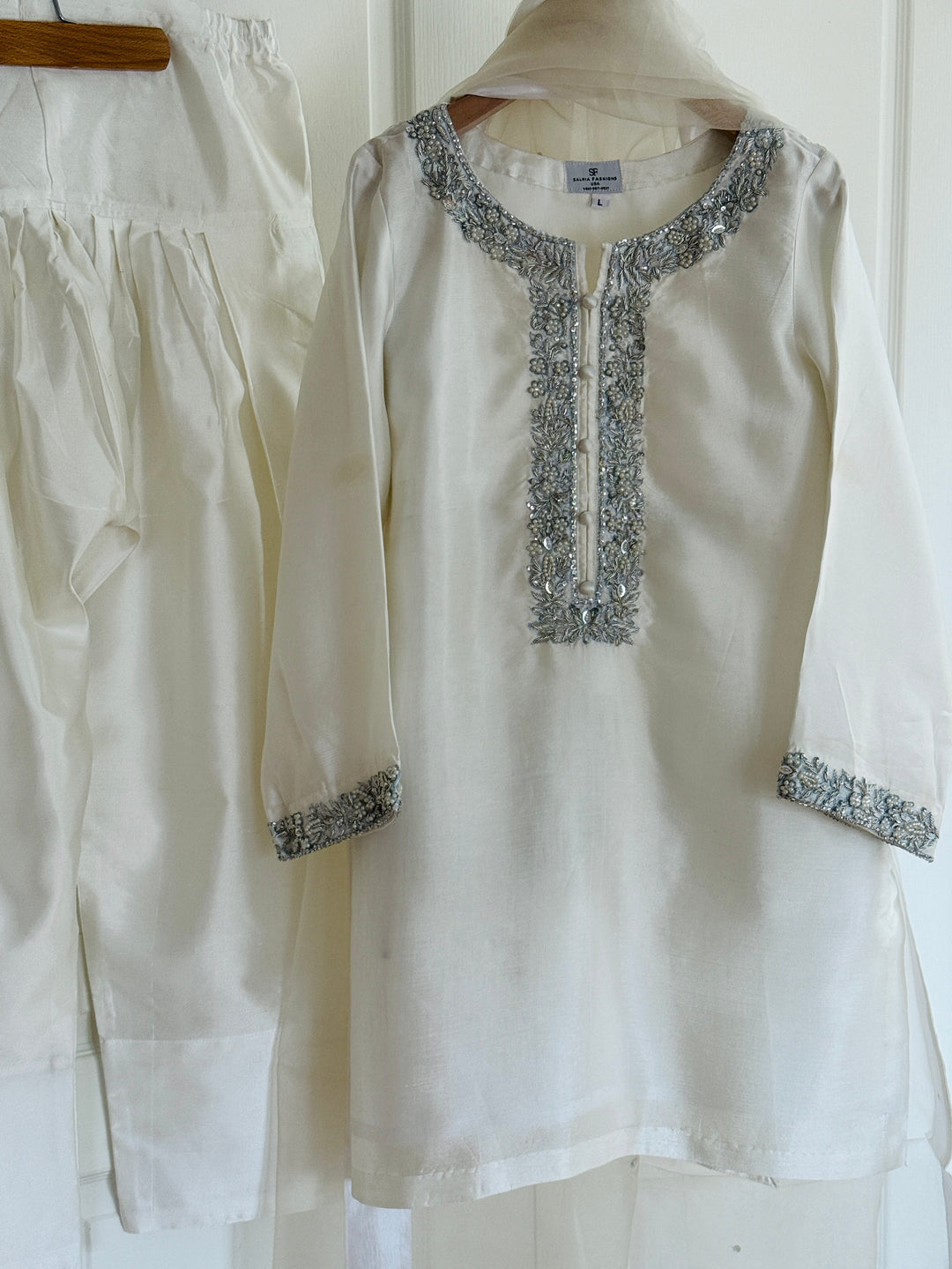 HANDWORK SHEESHA SILK FARSHI SHALWAR FRSH13