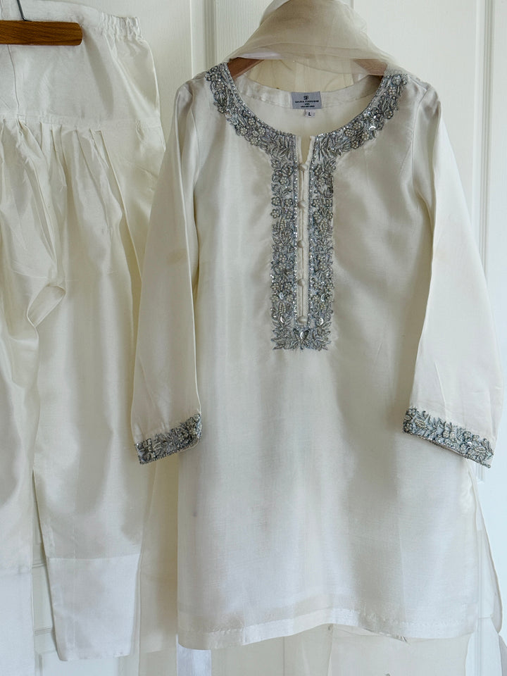 HANDWORK SHEESHA SILK FARSHI SHALWAR FRSH13