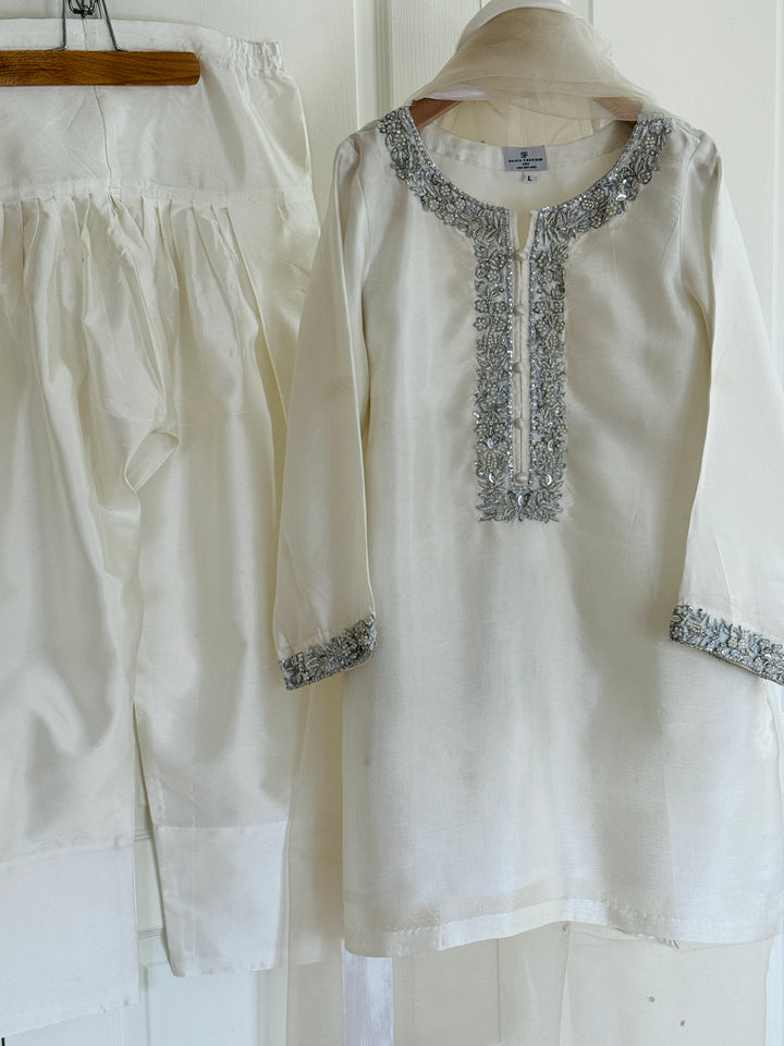 HANDWORK SHEESHA SILK FARSHI SHALWAR FRSH13