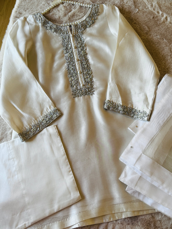 HANDWORK SHEESHA SILK FARSHI SHALWAR FRSH13