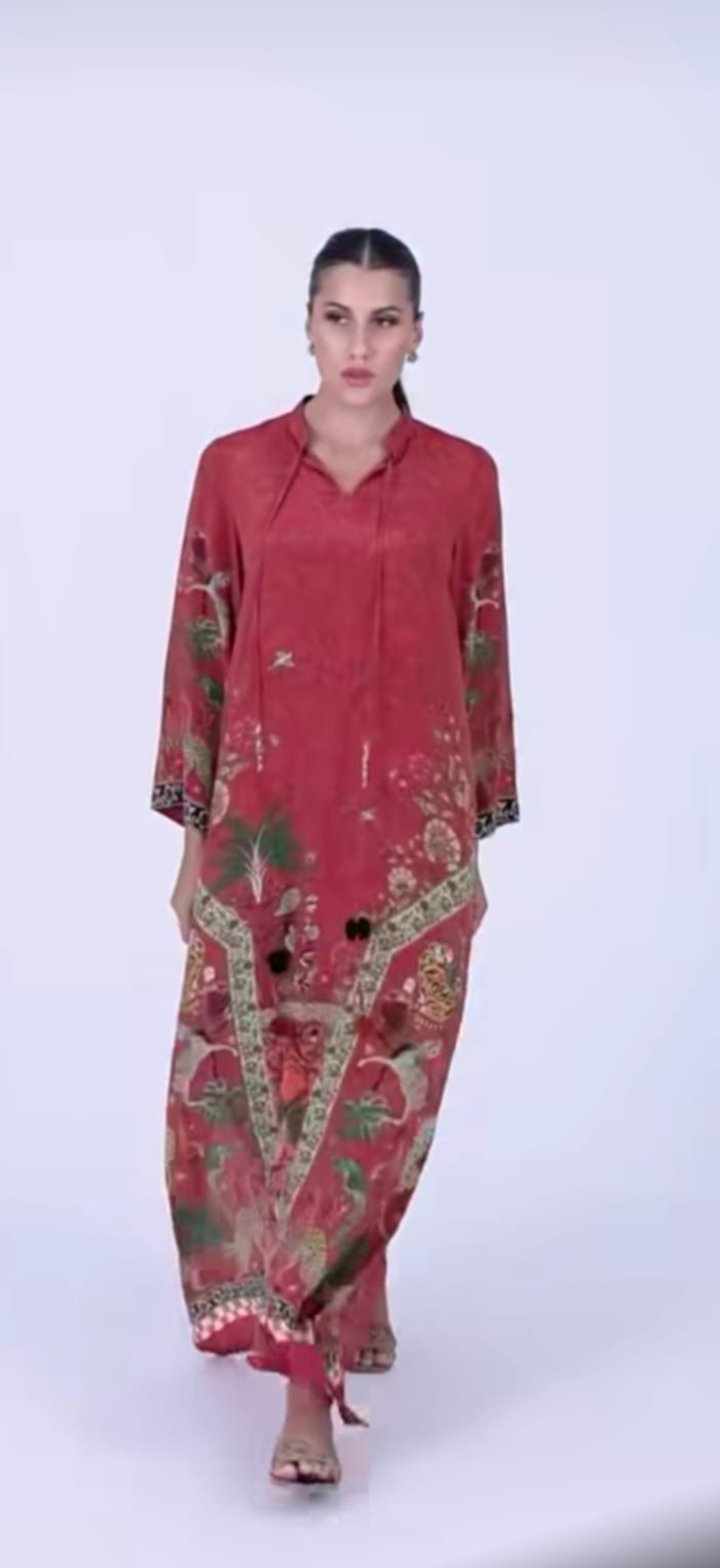 PURE CREPE SILK FUSION KAFTAN SFKF03