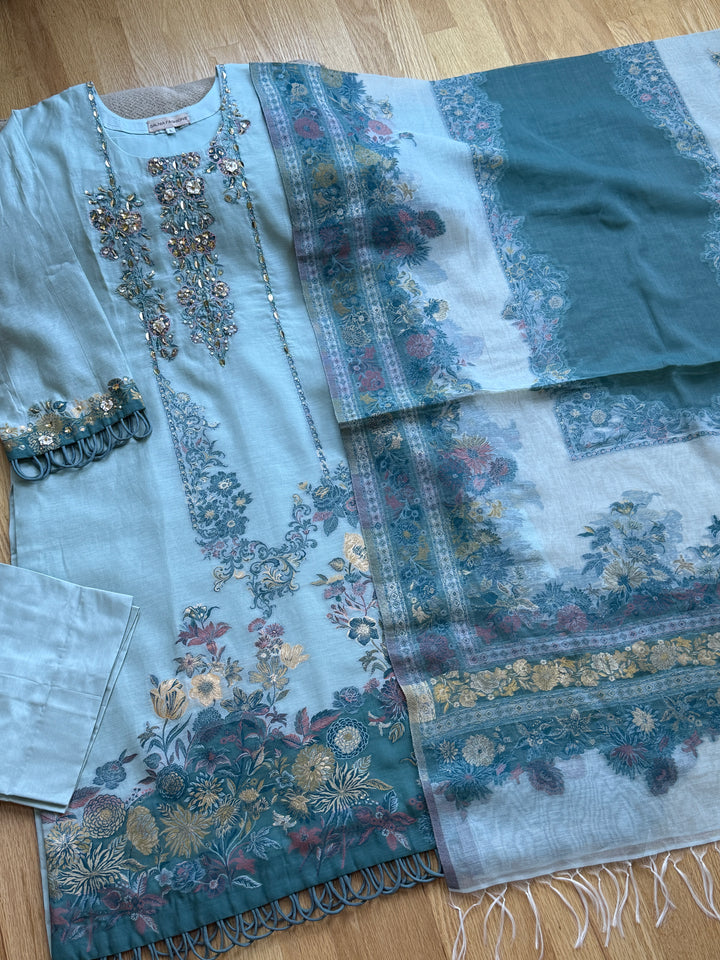 KHANI WOVEN PURE SILK SUIT KNSF01