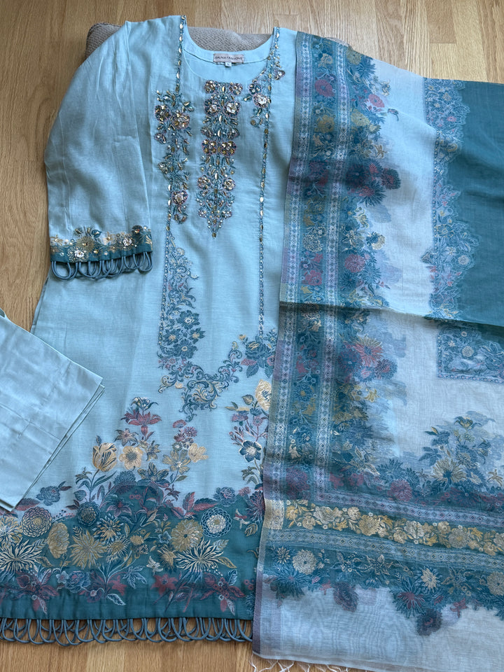 KHANI WOVEN PURE SILK SUIT KNSF01