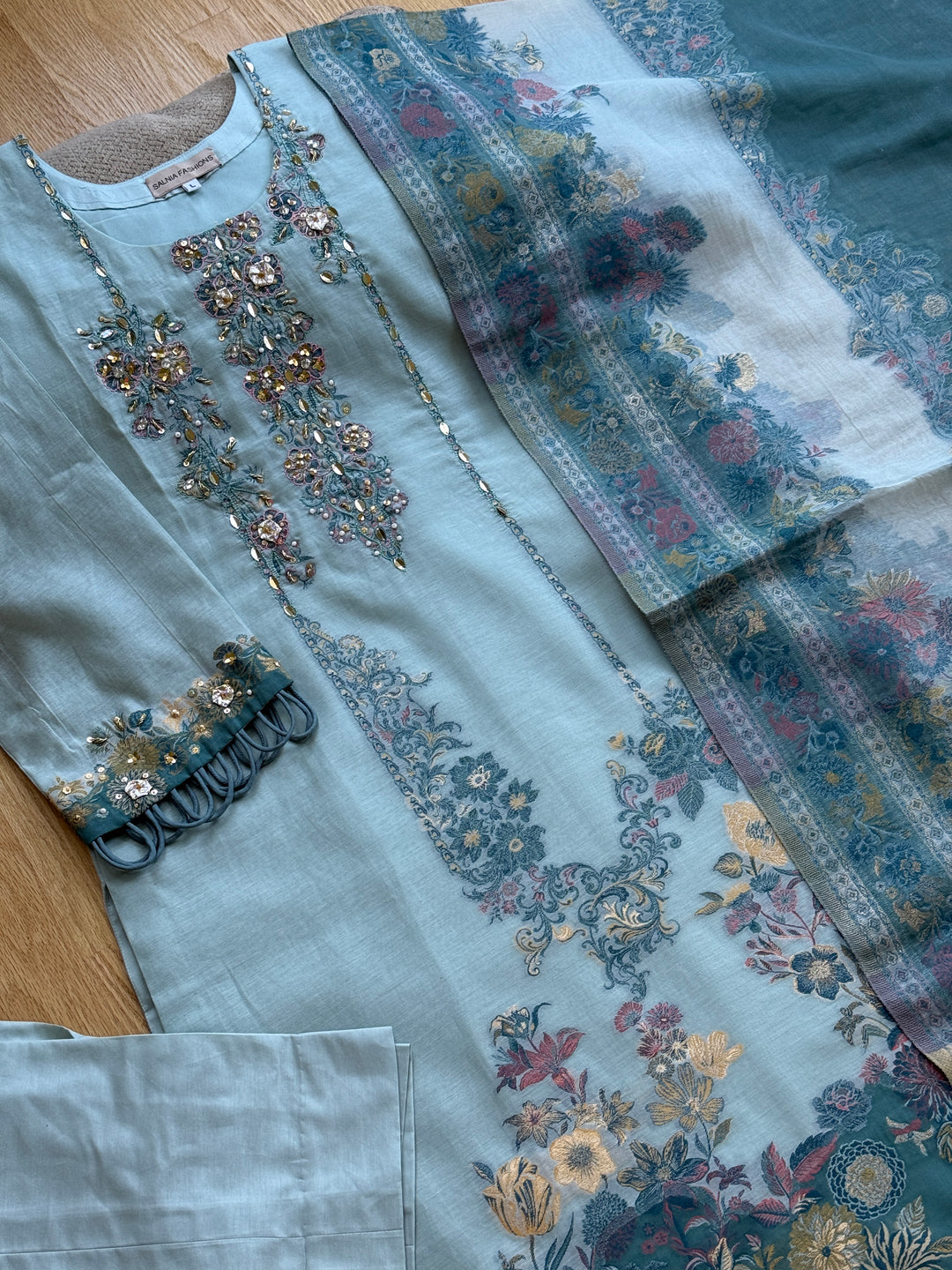 KHANI WOVEN PURE SILK SUIT KNSF01